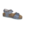 Q Fit Mila combi beige/ blauw sandaal