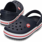 Crocs Crocband navy red. Blauw met rode streep