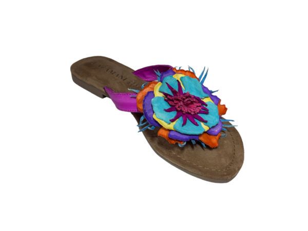 Lazamani Slipper bloem multi colour bloem