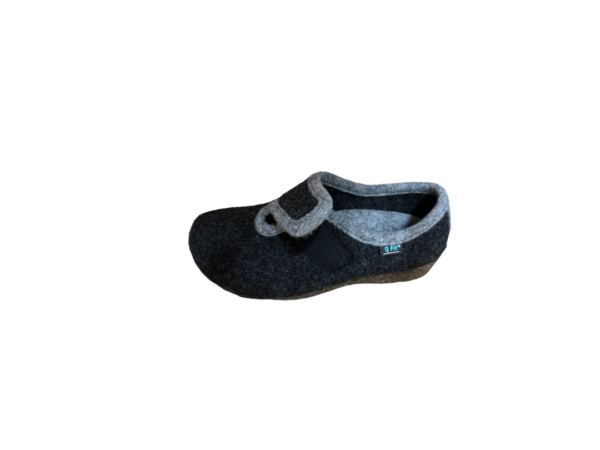 Q Fit Noor zwarte pantoffel dicht