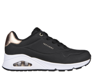 Skechers Ùno golden air zwart goud accent