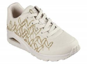 Skechers Uno golden heart, off white gouden hart