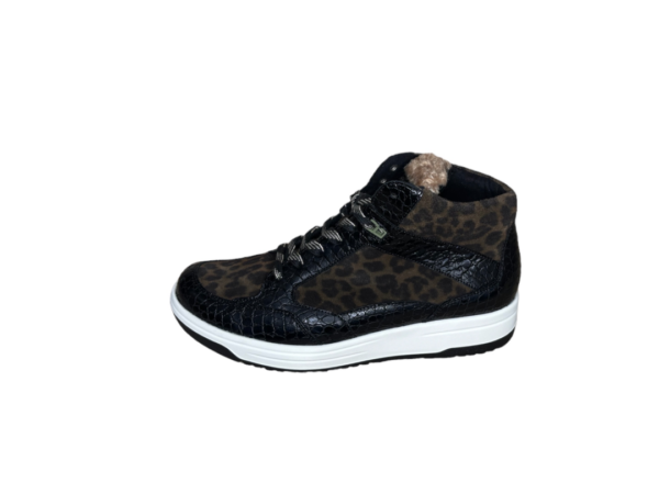 Durea Sneaker K hh Zwart/ olijf panter print