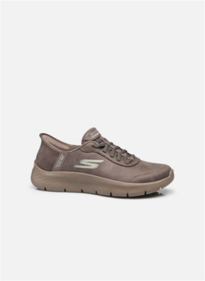 Skechers Go walk flex mali bruin slipins