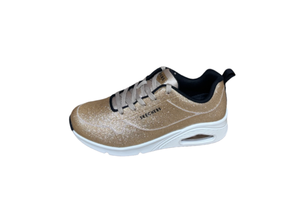 Skechers Uno diamond shatter goud glitter metallic