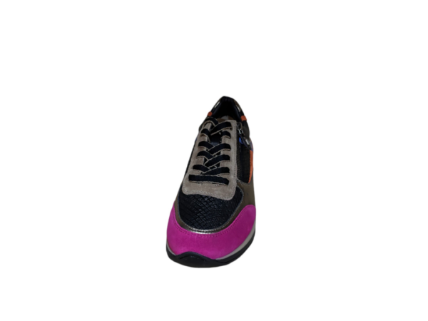 Helioform Combi Zwart fucsia, brons, blauw H sneaker