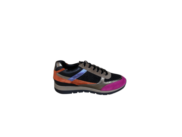 Helioform Combi Zwart fucsia, brons, blauw H sneaker