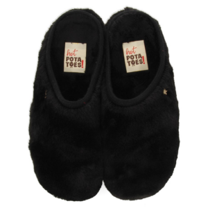 Hot P. Zwarte pantoffel fluffy