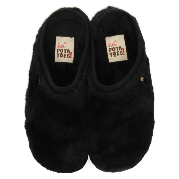 Hot P. Zwarte pantoffel fluffy